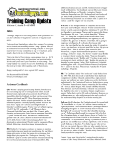 Training Camp Update, Volume 1, Issue 3