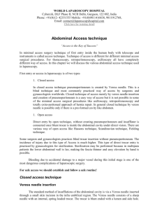 Abdominal Access technique