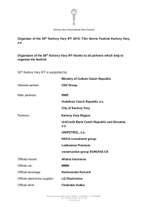 Press Release 22/6/2015 - Mezinárodní filmový festival Karlovy Vary
