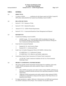 Section #01 35 21 - LEED® Requirements