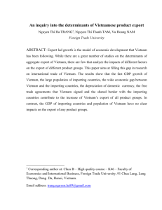 An inquiry into the determinants of Vietnamese product export