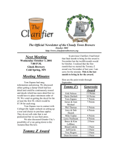 Next Meeting - The Cloudy Town Brewers
