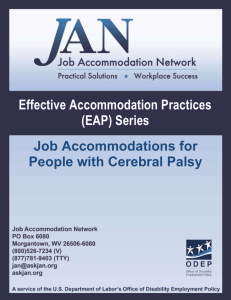 Effective Accommodation Practices Series: Cerebral Palsy