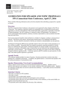 2016 Conference Speaker Application - FPACT.org