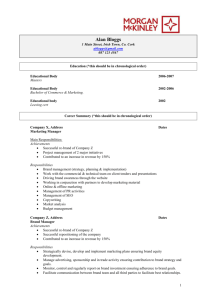 sample marketing CV