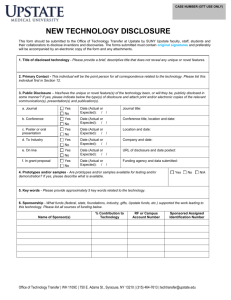New Technology Disclosure Form