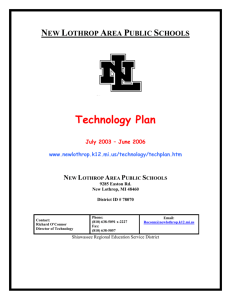 new lothrop public schools technology plan