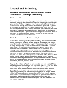 Research and Technology Module Outline