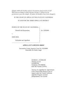 [Sample AOB with briefing analysis & notations interjected by CCAP