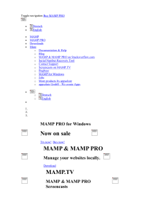 MAMP & MAMP PRO - Help & Documentation