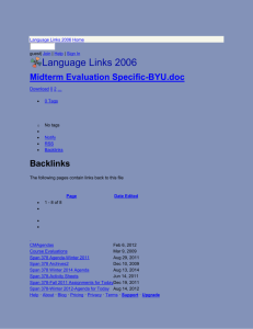 Language Links 2006 - Midterm Evaluation Specific-BYU