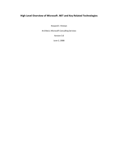 High Level Overview of Microsoft .NET and Key