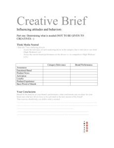 Creative Brief Influencing attitudes and behaviors