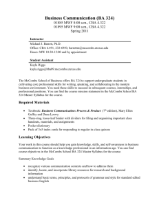 BA 324 - Business Communications - Barrett - 01895