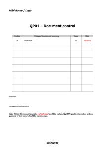 QP01 Document Control