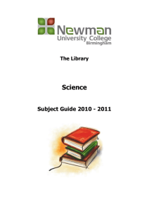 The Library Science Subject Guide 2010