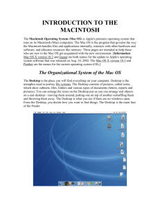 The Organizational System of the Mac OS