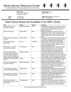 Deaf Culture - Illinois Service Resource Center