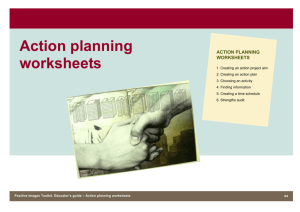 Action planning worksheets (Microsoft Word)
