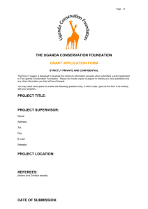 UCF Application Form - the Uganda Conservation Foundation