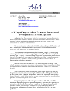 AIA Urges Congress to Pass Permanent Research and