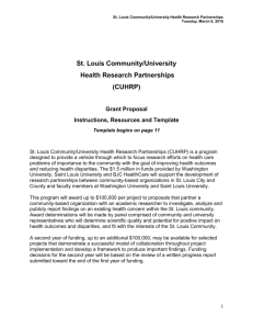 St. Louis Community/University Health Research Partnerships