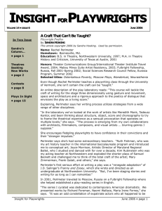 June 2006 issue - Insight for Playwrights