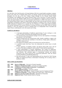 Dr Colin Dale CV - Caring Solutions (UK) Ltd