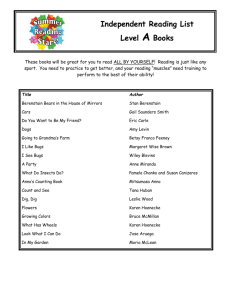 Reading Level Lists A to Z