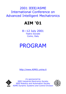 AIM'01 Program - Advanced Intelligent Mechatronics AIM'01