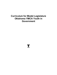 Curriculum for Model Legislature - Oklahoma State 4-H
