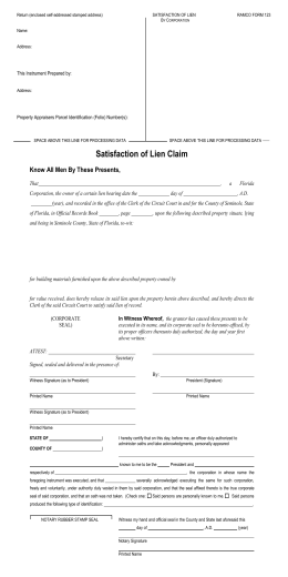 VTR-266 Prescribed Form For Release Of Lien