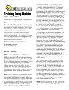 Training Camp Update 2