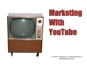 Marketing With You Tube