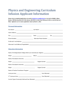 Click here for the application - University of Massachusetts Boston