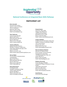 Participant List - Accelerating Opportunity