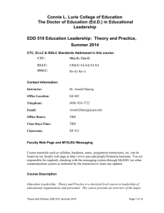 EDD 510 Revised Leadership Theory & Practice