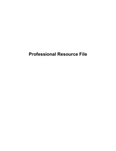 Professional Resource File - Madisonville Community College