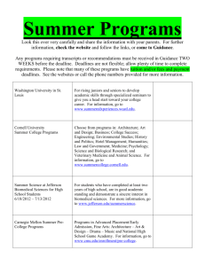 Summer Programs - Saint Hubert Catholic High School for Girls