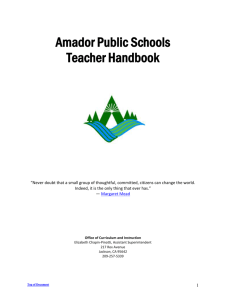 FISH! Philosophy…2013 - Amador Public Schools Curriculum and