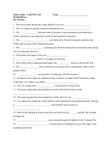 Study Guide—Cold War Test