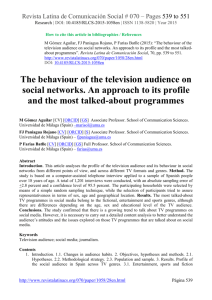3. Results. Profile of the social audience in Spain across TV genres