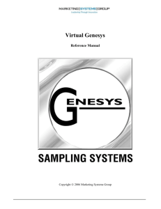 Virtual Genesys - Marketing Systems Group