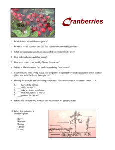 Cranberries - Cooperative Extension