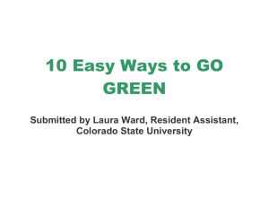 10 Easy Ways to GO GREEN