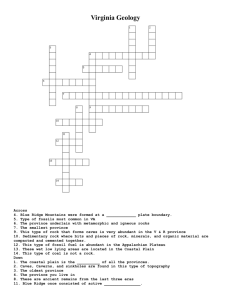 Virginia Geology Crossword puzzle