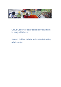 Support children to build and maintain trusting relationships