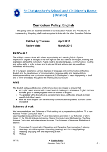 English Policy - St Christophers School