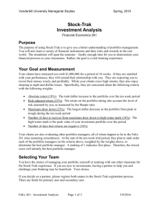 Investment Analysis - Stock-Trak