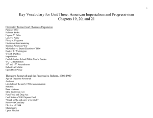 1 Key Vocabulary for Unit Three: American Imperialism and